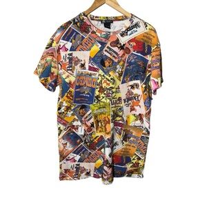 ZARA Mens Disney Abstract Pattern Graphic T-Shirt